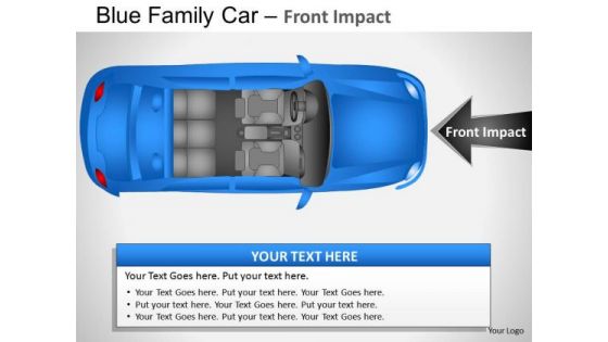 Angle Blue Family Car Top View PowerPoint Slides And Ppt Diagram Templates