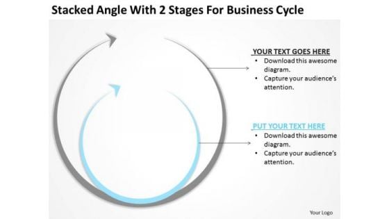 Angle With 2 Stages For Business Cycle Ppt Planning Templates PowerPoint