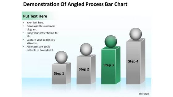 Angled Process Bar Chart Ppt Business Plan For Dummies PowerPoint Slides