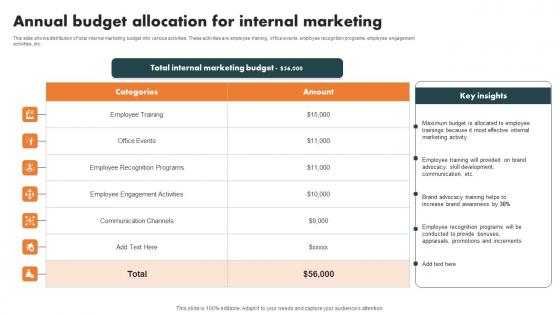 Annual Budget Allocation Internal Branding Strategy For Enhanced Advocacy Demonstration Pdf