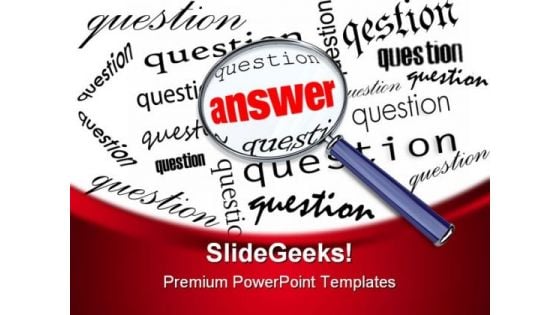 Answer Business PowerPoint Template 0810