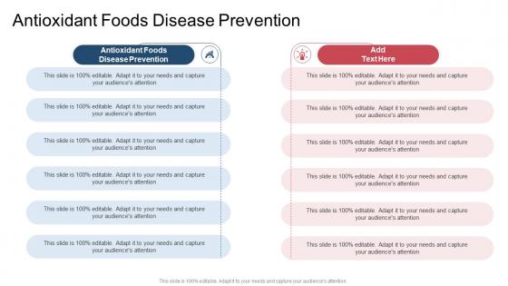 Antioxidant Foods Disease Prevention In Powerpoint And Google Slides Cpb