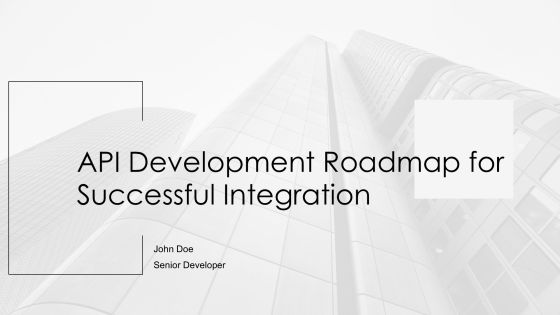 Api Development Roadmap For Successful Integration PPT Summary AT