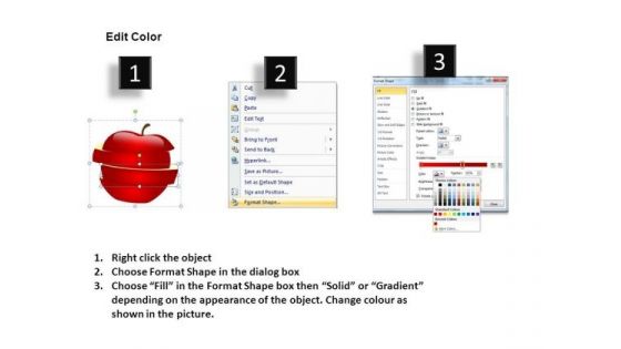 Apple A Day Sliced PowerPoint Slides And Ppt Diagram Templates
