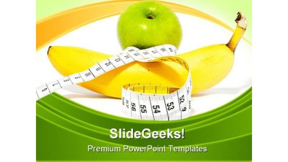 Apple Banana Diet Concept Health PowerPoint Themes And PowerPoint Slides 0211