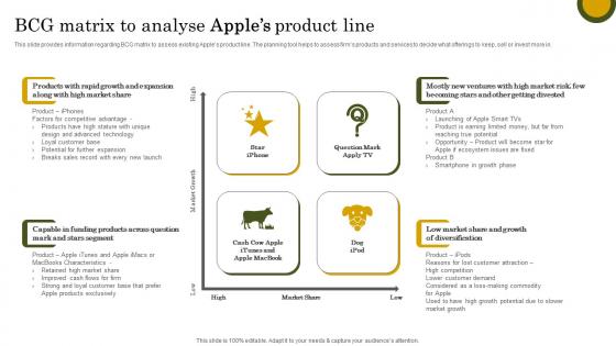 Apple Branding Strategy To Become Market Leader BCG Matrix Analyse Apples Product Background Pdf