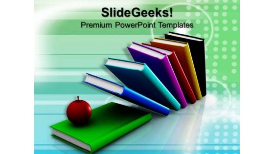 Apple In Books Education PowerPoint Templates And PowerPoint Themes 0812 Apple In Books Education PowerPoint Templates And PowerPoint Themes 0812