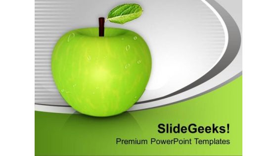 Apple Isolated Health PowerPoint Templates Ppt Backgrounds For Slides 0413