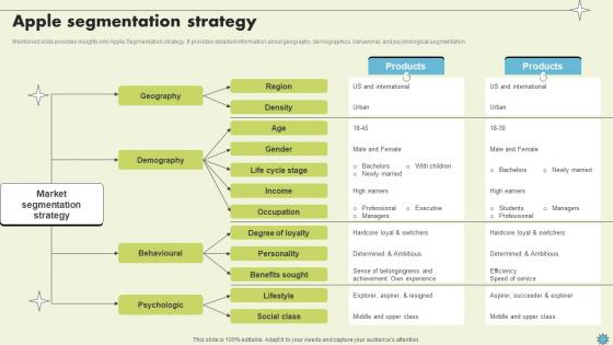 Apple Segmentation Strategy Consumer Electronics Company Profile CP SS V Apple Segmentation Strategy Consumer Electronics Company Profile CP SS V