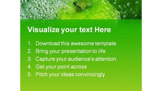 Apple Splash Health PowerPoint Templates And PowerPoint Backgrounds 0211
