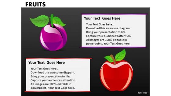 Apples And Peaches PowerPoint Templates