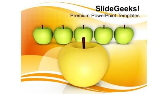 Apples Are Rich With Vitamins PowerPoint Templates Ppt Backgrounds For Slides 0513