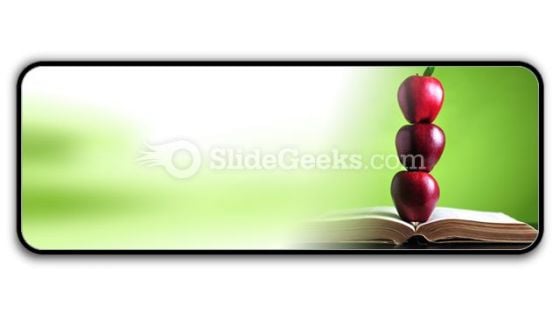 Apples On Book PowerPoint Icon R