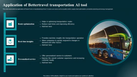 Application Of Bettertravel Transportation AI Tool Applications And Impact Information Pdf