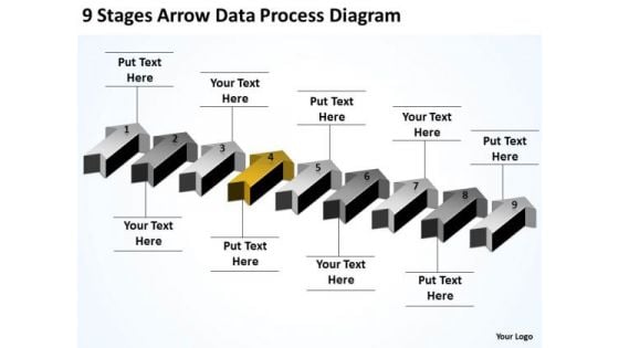 Applications Of Parallel Processing 9 Stages Arrow Data Diagram PowerPoint Templates