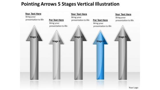 Applications Of Parallel Processing Arrows 5 Stages Vertical Illustration Ppt 4 PowerPoint Slides