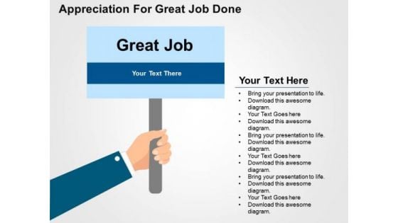 Appreciation For Great Job Done PowerPoint Template Appreciation For Great Job Done PowerPoint Template
