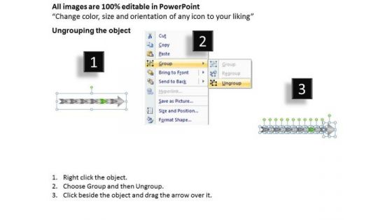 Apprehending Arrows Process 11 Stages PowerPoint Flow Charts Slides