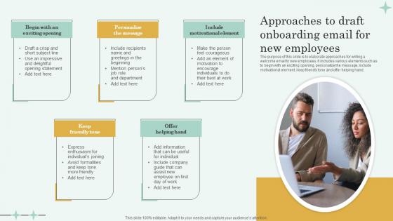 Approaches To Draft Onboarding Email For New Employees Information Pdf Approaches To Draft Onboarding Email For New Employees Information Pdf
