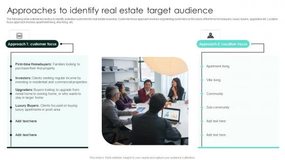 Approaches To Identify Real Estate Target Audience Strategic Real Estate Infographics Pdf