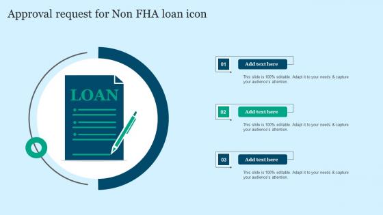 Approval Request For Non FHA Loan Icon Infographics Pdf