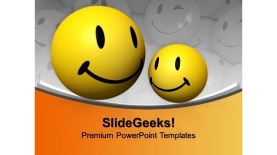 Aqua Emoticons With Smileys PowerPoint Templates And PowerPoint Themes 1012