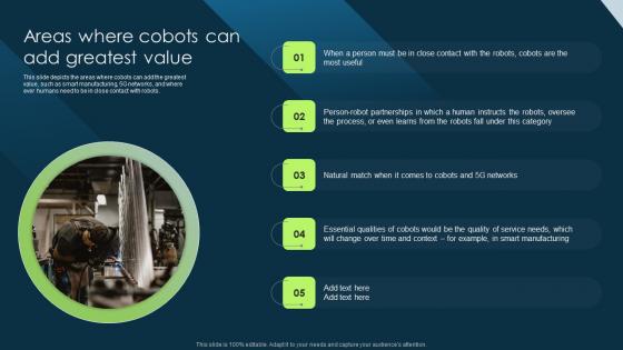 Areas Where Cobots Can Add Greatest Value Cobot Safety Measures And Risk Background PDF Areas Where Cobots Can Add Greatest Value Cobot Safety Measures And Risk Background PDF