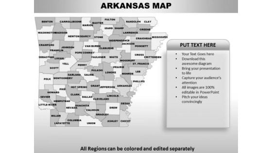 Arkansas PowerPoint Maps