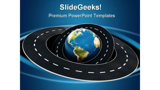 Around World Transportation PowerPoint Template 0610 Around World Transportation PowerPoint Template 0610