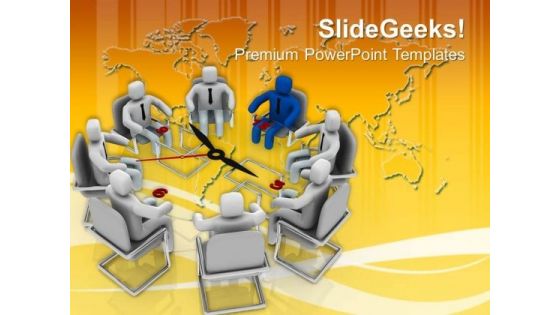 Arrange A Time Bound Meeting PowerPoint Templates Ppt Backgrounds For Slides 0613