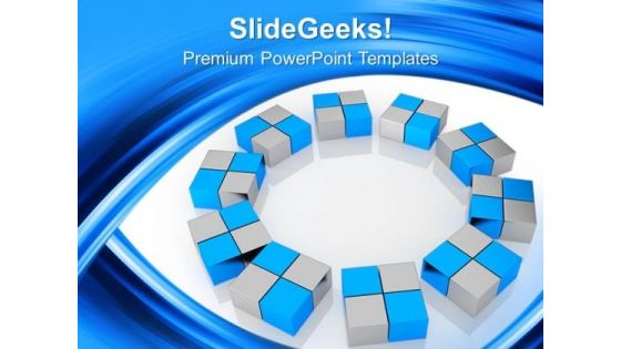 Array Solution Shapes Business PowerPoint Templates And PowerPoint Themes 0812