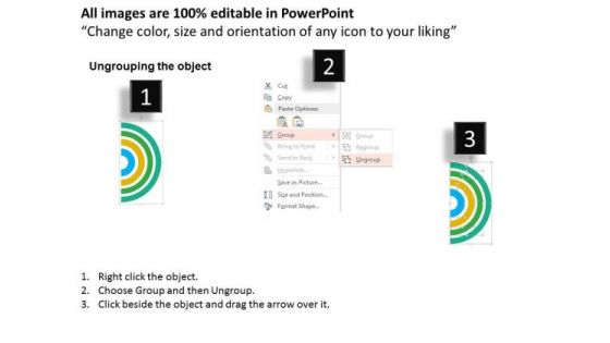 Arrow Around Circle For Agenda PowerPoint Template