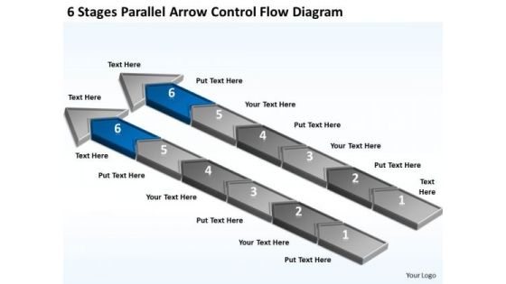 Arrow Control Flow Diagram Ppt Small Business Administration Plan PowerPoint Templates