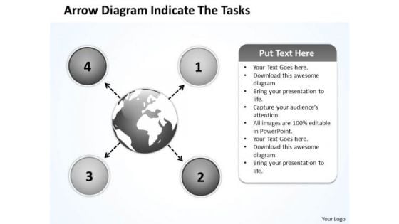 Arrow Diagram Indicate The Tasks Ppt Charts And PowerPoint Templates