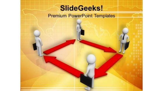 Arrow Directing Business Men PowerPoint Templates Ppt Backgrounds For Slides 0713