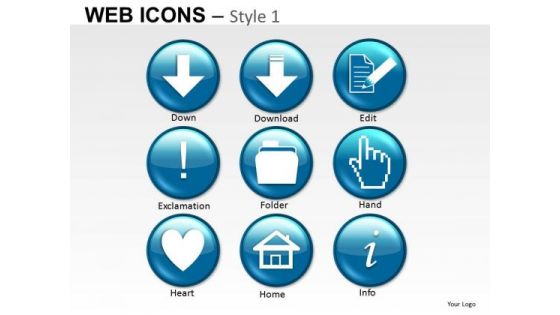 Arrow Download Web Icons PowerPoint Slides And Ppt Diagram Templates