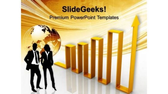 Arrow Graph Business Globe PowerPoint Templates And PowerPoint Themes 0612