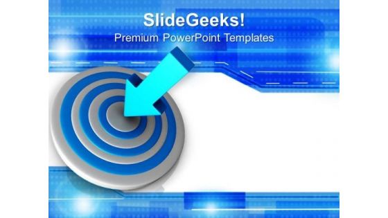 Arrow Hits Target Achieved Business PowerPoint Templates Ppt Backgrounds For Slides 0213