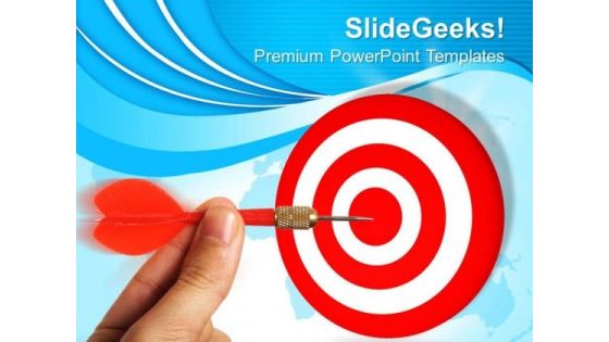 Arrow Hitting Board Target Business PowerPoint Templates Ppt Backgrounds For Slides 0113