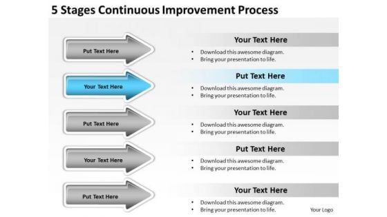 Arrow In PowerPoint Improvement Process Templates Backgrounds For Slides