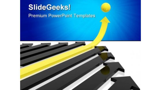 Arrow Leader Leadership PowerPoint Themes And PowerPoint Slides 0511