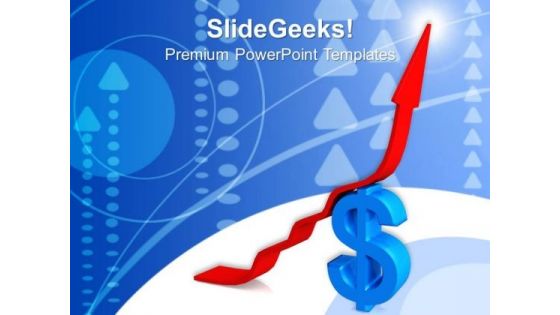 Arrow Moving Up Over Dollar Signs PowerPoint Templates And PowerPoint Themes 0812 Arrow Moving Up Over Dollar Signs PowerPoint Templates And PowerPoint Themes 0812