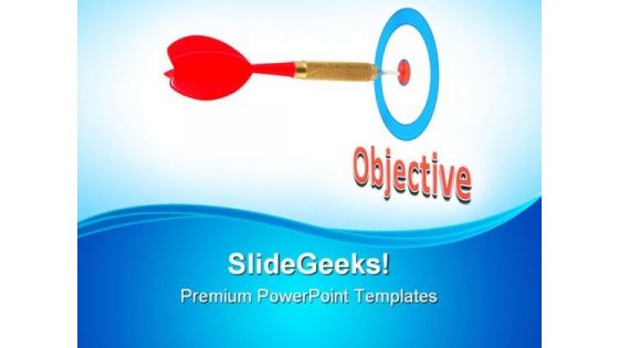 Arrow On Objective Success PowerPoint Themes And PowerPoint Slides 0811