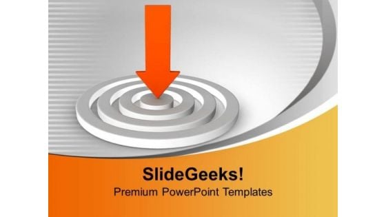 Arrow Pointing Towards Target Achievement PowerPoint Templates Ppt Backgrounds For Slides 0313 Arrow Pointing Towards Target Achievement PowerPoint Templates Ppt Backgrounds For Slides 0313