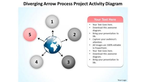 Arrow Process Project Activity Diagram Arrow Circular Flow Motion PowerPoint Templates