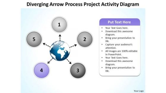 Arrow Process Project Activity Diagram Circular Flow Motion PowerPoint Template