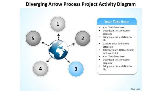 Arrow Process Project Activity Diagram Circular Flow Motion PowerPoint Templates