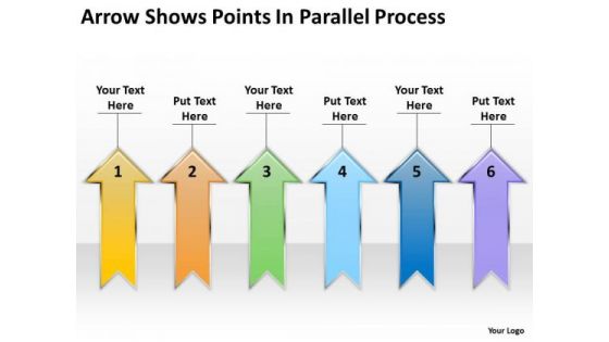 Arrow Shows Points Parallel Process My Business Plan PowerPoint Slides