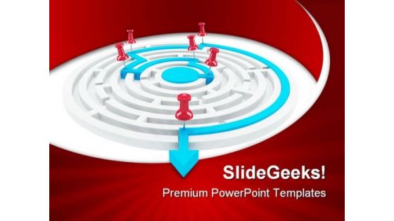 Arrow Success Maze Business PowerPoint Themes And PowerPoint Slides 0511