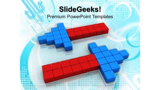 Arrow With Cubes Shapes PowerPoint Templates And PowerPoint Themes 1012